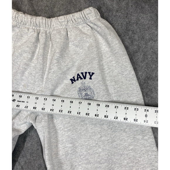 Vintage US Navy Academy Sweatpants Mens Medium Grey American Threads - Picture 4 of 14